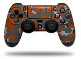 WraptorSkinz Skin compatible with Sony PS4 Dualshock Controller PlayStation 4 Original Slim and Pro WraptorCamo Old School Camouflage Camo Orange Burnt (CONTROLLER NOT INCLUDED)