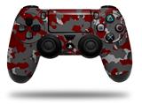 WraptorSkinz Skin compatible with Sony PS4 Dualshock Controller PlayStation 4 Original Slim and Pro WraptorCamo Old School Camouflage Camo Red Dark (CONTROLLER NOT INCLUDED)