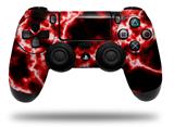 WraptorSkinz Skin compatible with Sony PS4 Dualshock Controller PlayStation 4 Original Slim and Pro Electrify Red (CONTROLLER NOT INCLUDED)