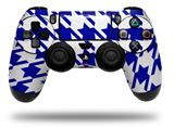 WraptorSkinz Skin compatible with Sony PS4 Dualshock Controller PlayStation 4 Original Slim and Pro Houndstooth Royal Blue (CONTROLLER NOT INCLUDED)