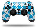 WraptorSkinz Skin compatible with Sony PS4 Dualshock Controller PlayStation 4 Original Slim and Pro Houndstooth Blue Neon (CONTROLLER NOT INCLUDED)