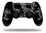 WraptorSkinz Skin compatible with Sony PS4 Dualshock Controller PlayStation 4 Original Slim and Pro Chrome Skull on Black (CONTROLLER NOT INCLUDED)