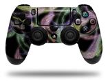 WraptorSkinz Skin compatible with Sony PS4 Dualshock Controller PlayStation 4 Original Slim and Pro Neon Swoosh on Black (CONTROLLER NOT INCLUDED)