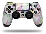 WraptorSkinz Skin compatible with Sony PS4 Dualshock Controller PlayStation 4 Original Slim and Pro Neon Swoosh on White (CONTROLLER NOT INCLUDED)