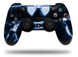 WraptorSkinz Skin compatible with Sony PS4 Dualshock Controller PlayStation 4 Original Slim and Pro Radioactive Blue (CONTROLLER NOT INCLUDED)