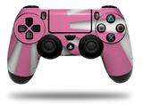 WraptorSkinz Skin compatible with Sony PS4 Dualshock Controller PlayStation 4 Original Slim and Pro Rising Sun Japanese Flag Pink (CONTROLLER NOT INCLUDED)