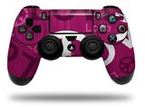 WraptorSkinz Skin compatible with Sony PS4 Dualshock Controller PlayStation 4 Original Slim and Pro Love and Peace Hot Pink (CONTROLLER NOT INCLUDED)