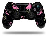WraptorSkinz Skin compatible with Sony PS4 Dualshock Controller PlayStation 4 Original Slim and Pro Flamingos on Black (CONTROLLER NOT INCLUDED)