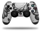 WraptorSkinz Skin compatible with Sony PS4 Dualshock Controller PlayStation 4 Original Slim and Pro Petals Gray (CONTROLLER NOT INCLUDED)