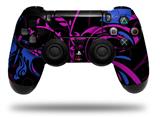 WraptorSkinz Skin compatible with Sony PS4 Dualshock Controller PlayStation 4 Original Slim and Pro Twisted Garden Hot Pink and Blue (CONTROLLER NOT INCLUDED)
