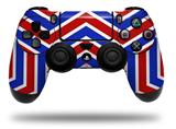 WraptorSkinz Skin compatible with Sony PS4 Dualshock Controller PlayStation 4 Original Slim and Pro Zig Zag Red White and Blue (CONTROLLER NOT INCLUDED)