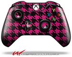 Decal Style Skin for Microsoft XBOX One Wireless Controller Houndstooth Hot Pink on Black - (CONTROLLER NOT INCLUDED)
