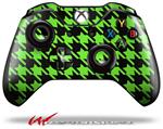 Decal Style Skin for Microsoft XBOX One Wireless Controller Houndstooth Neon Lime Green on Black - (CONTROLLER NOT INCLUDED)