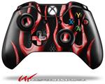 Decal Style Skin for Microsoft XBOX One Wireless Controller Metal Flames Red - (CONTROLLER NOT INCLUDED)