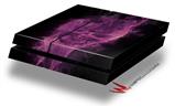 Vinyl Decal Skin Wrap compatible with Sony PlayStation 4 Original Console Flaming Fire Skull Hot Pink Fuchsia (PS4 NOT INCLUDED)