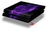 Vinyl Decal Skin Wrap compatible with Sony PlayStation 4 Original Console Flaming Fire Skull Purple (PS4 NOT INCLUDED)