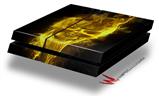 Vinyl Decal Skin Wrap compatible with Sony PlayStation 4 Original Console Flaming Fire Skull Yellow (PS4 NOT INCLUDED)
