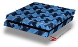 Vinyl Decal Skin Wrap compatible with Sony PlayStation 4 Original Console Retro Houndstooth Blue (PS4 NOT INCLUDED)