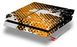 Vinyl Decal Skin Wrap compatible with Sony PlayStation 4 Original Console Halftone Splatter White Orange (PS4 NOT INCLUDED)
