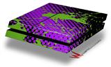 Vinyl Decal Skin Wrap compatible with Sony PlayStation 4 Original Console Halftone Splatter Green Purple (PS4 NOT INCLUDED)