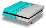 Vinyl Decal Skin Wrap compatible with Sony PlayStation 4 Original Console Ripped Colors Neon Teal Gray (PS4 NOT INCLUDED)