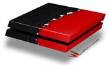 Vinyl Decal Skin Wrap compatible with Sony PlayStation 4 Original Console Ripped Colors Black Red (PS4 NOT INCLUDED)