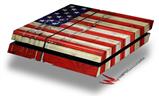 Vinyl Decal Skin Wrap compatible with Sony PlayStation 4 Original Console Painted Faded and Cracked USA American Flag (PS4 NOT INCLUDED)