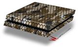 Vinyl Decal Skin Wrap compatible with Sony PlayStation 4 Original Console HEX Mesh Camo 01 Brown (PS4 NOT INCLUDED)