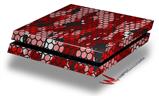 Vinyl Decal Skin Wrap compatible with Sony PlayStation 4 Original Console HEX Mesh Camo 01 Red Bright (PS4 NOT INCLUDED)