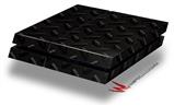 Vinyl Decal Skin Wrap compatible with Sony PlayStation 4 Original Console Diamond Plate Metal 02 Black (PS4 NOT INCLUDED)