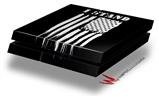 Vinyl Decal Skin Wrap compatible with Sony PlayStation 4 Original Console Brushed USA American Flag I Stand (PS4 NOT INCLUDED)