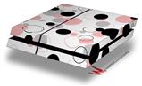 Vinyl Decal Skin Wrap compatible with Sony PlayStation 4 Original Console Lots of Dots Pink on White (PS4 NOT INCLUDED)