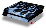 Vinyl Decal Skin Wrap compatible with Sony PlayStation 4 Original Console Metal Flames Blue (PS4 NOT INCLUDED)