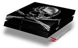 Vinyl Decal Skin Wrap compatible with Sony PlayStation 4 Original Console Chrome Skull on Black (PS4 NOT INCLUDED)