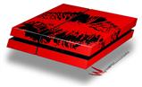 Vinyl Decal Skin Wrap compatible with Sony PlayStation 4 Original Console Big Kiss Lips Black on Red (PS4 NOT INCLUDED)