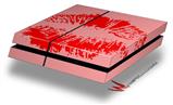 Vinyl Decal Skin Wrap compatible with Sony PlayStation 4 Original Console Big Kiss Lips Red on Pink (PS4 NOT INCLUDED)