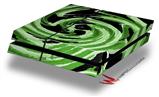 Vinyl Decal Skin Wrap compatible with Sony PlayStation 4 Original Console Alecias Swirl 02 Green (PS4 NOT INCLUDED)