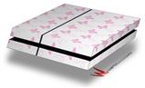 Vinyl Decal Skin Wrap compatible with Sony PlayStation 4 Original Console Pastel Butterflies Pink on White (PS4 NOT INCLUDED)