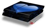 Vinyl Decal Skin Wrap compatible with Sony PlayStation 4 Original Console Glass Heart Grunge Blue (PS4 NOT INCLUDED)