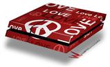 Vinyl Decal Skin Wrap compatible with Sony PlayStation 4 Original Console Love and Peace Red (PS4 NOT INCLUDED)