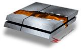 Vinyl Decal Skin Wrap compatible with Sony PlayStation 4 Original Console Ripped Metal Fire (PS4 NOT INCLUDED)