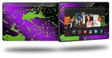 Halftone Splatter Green Purple - Decal Style Skin fits 2013 Amazon Kindle Fire HD 7 inch