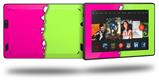 Ripped Colors Hot Pink Neon Green - Decal Style Skin fits 2013 Amazon Kindle Fire HD 7 inch