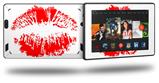Big Kiss Lips Red on White - Decal Style Skin fits 2013 Amazon Kindle Fire HD 7 inch