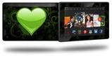 Glass Heart Grunge Green - Decal Style Skin fits 2013 Amazon Kindle Fire HD 7 inch