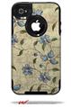Flowers and Berries Blue - Decal Style Vinyl Skin fits Otterbox Commuter iPhone4/4s Case (CASE SOLD SEPARATELY)
