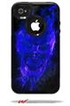 Flaming Fire Skull Blue - Decal Style Vinyl Skin fits Otterbox Commuter iPhone4/4s Case (CASE SOLD SEPARATELY)