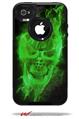 Flaming Fire Skull Green - Decal Style Vinyl Skin fits Otterbox Commuter iPhone4/4s Case (CASE SOLD SEPARATELY)