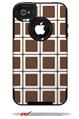 Squared Chocolate Brown - Decal Style Vinyl Skin fits Otterbox Commuter iPhone4/4s Case (CASE SOLD SEPARATELY)