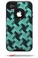 Retro Houndstooth Seafoam Green - Decal Style Vinyl Skin fits Otterbox Commuter iPhone4/4s Case (CASE SOLD SEPARATELY)